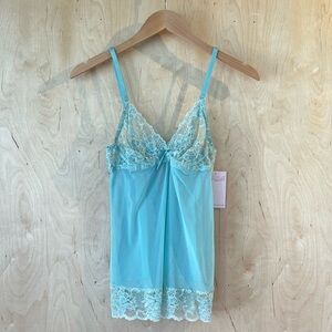 Rosapois Nighty Blue Lace Bridal Sheer